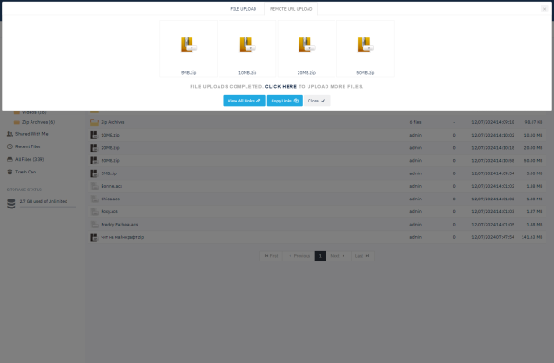 Remote Upload Complete